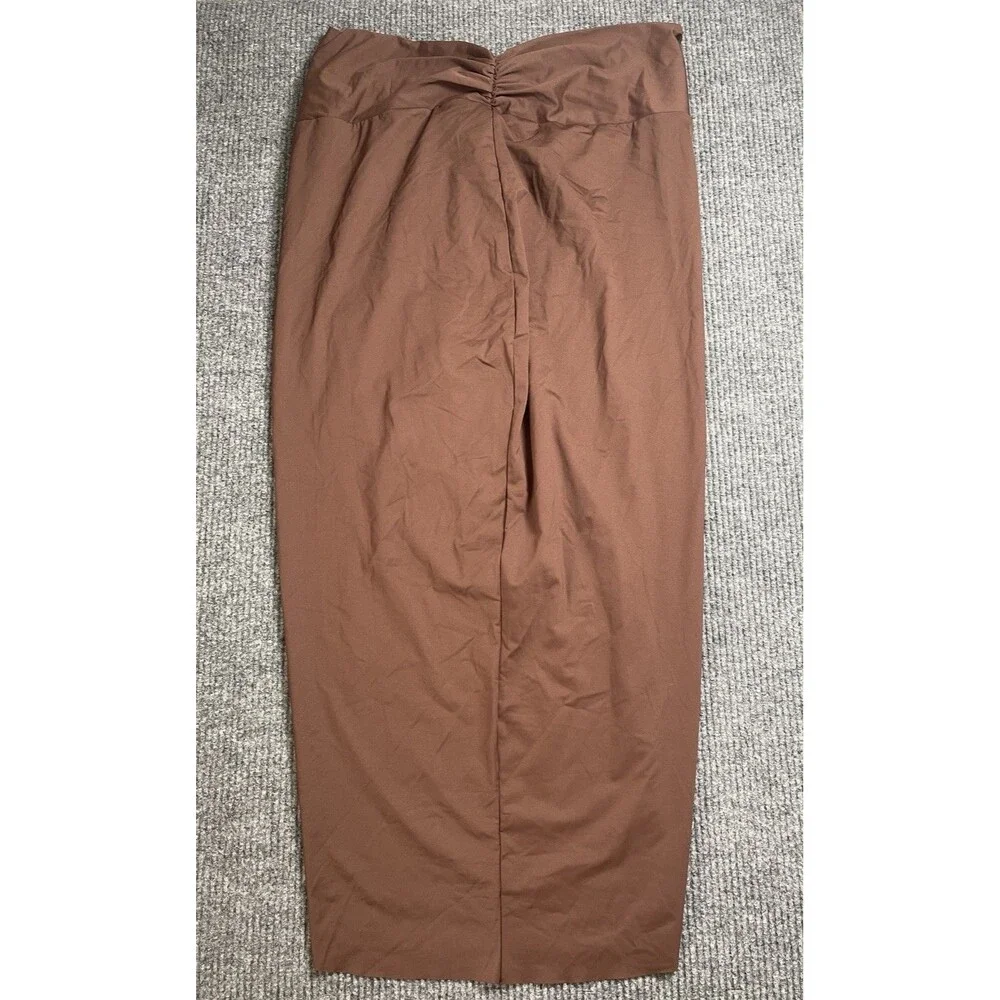 Skims Women Size 3X Recycled Swim Sarong Skirt Cover Cocoa Brown SW-SKT-0016 NEW